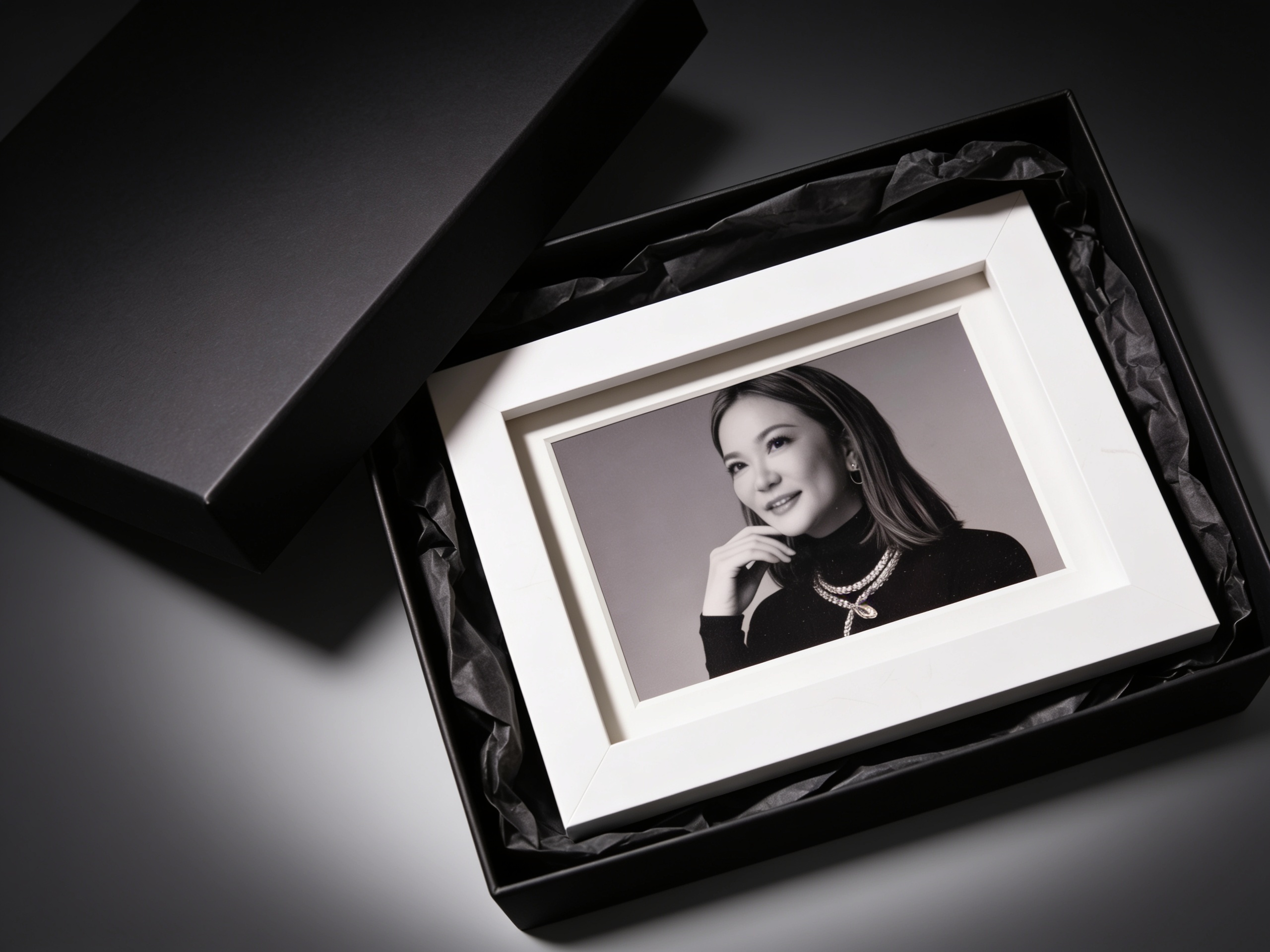 Framed Curaissance portrait presented as a white-glove keepsake gift